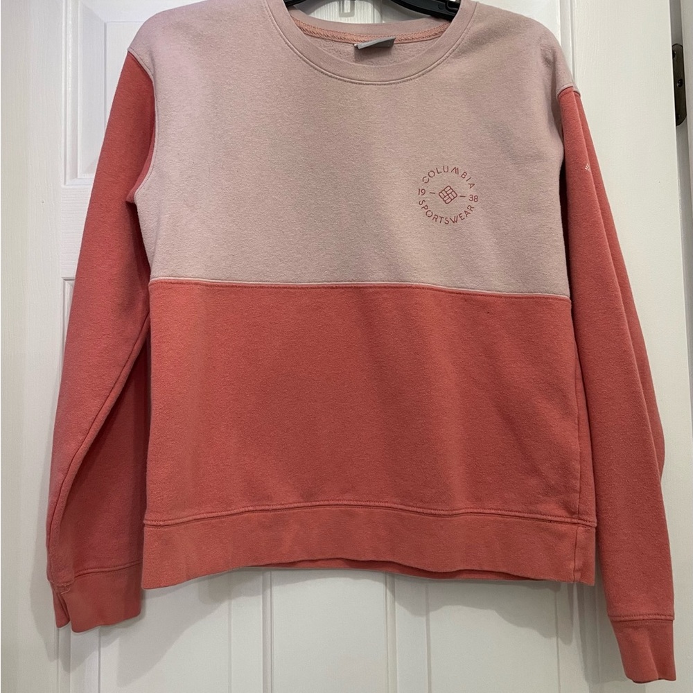 Columbia Women's Pink Colorblock Crew Neck Sweater